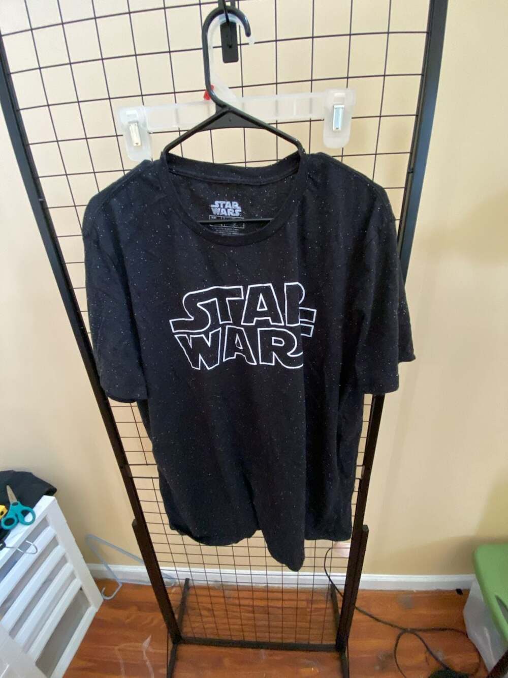 Star Wars Graphic T-Shirt Size 2X Black Galaxy Speckled Logo
